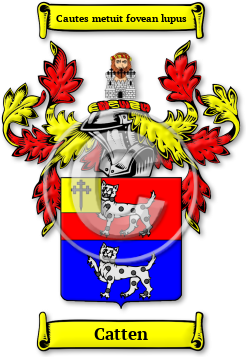 Catten Family Crest Download (JPG) Legacy Series - 600 DPI