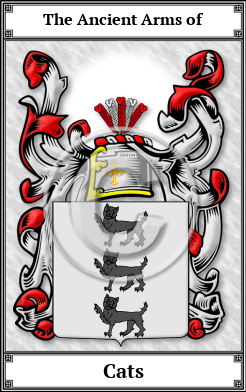 Cats Family Crest Download (JPG)  Book Plated - 150 DPI