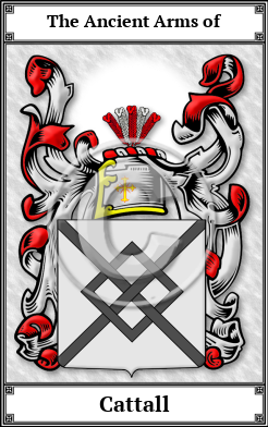 Cattall Family Crest Download (JPG) Book Plated - 300 DPI