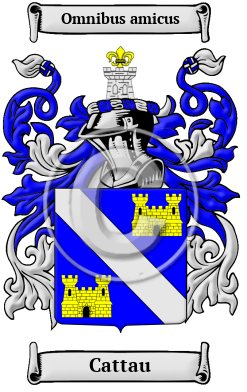 Cattau Family Crest/Coat of Arms