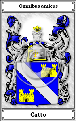 Catto Family Crest Download (JPG) Book Plated - 600 DPI