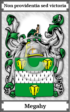 Megahy Family Crest Download (JPG)  Book Plated - 150 DPI