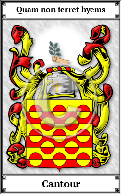 Cantour Family Crest Download (JPG)  Book Plated - 150 DPI