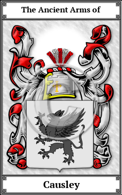 Causley Family Crest Download (JPG)  Book Plated - 150 DPI
