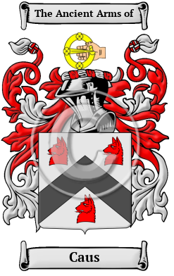 Caus Family Crest/Coat of Arms