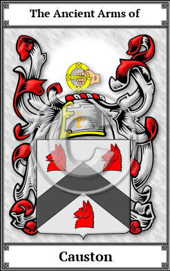 Causton Family Crest Download (JPG) Book Plated - 600 DPI