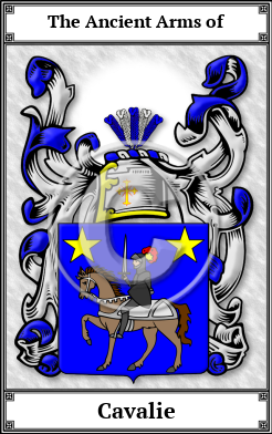 Cavalie Family Crest Download (JPG)  Book Plated - 150 DPI
