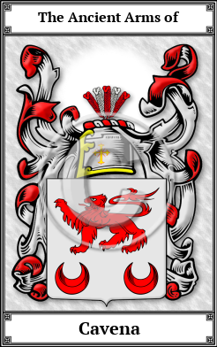 Cavena Family Crest Download (JPG)  Book Plated - 150 DPI