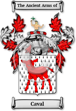 Caval Family Crest Download (jpg) Legacy Series - 150 DPI