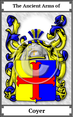 Coyer Family Crest Download (JPG)  Book Plated - 150 DPI
