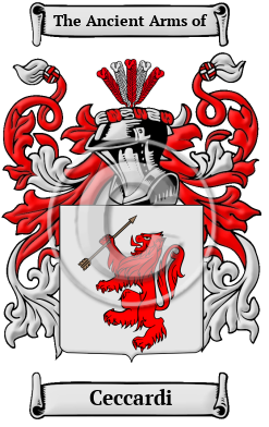 Ceccardi Family Crest/Coat of Arms