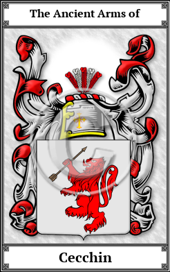 Cecchin Family Crest Download (JPG)  Book Plated - 150 DPI