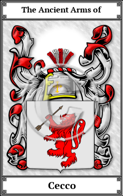Cecco Family Crest Download (JPG)  Book Plated - 150 DPI