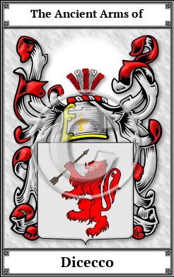 Dicecco Family Crest Download (JPG)  Book Plated - 150 DPI