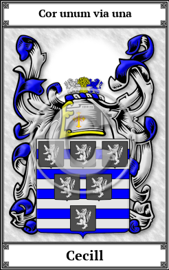 Cecill Family Crest Download (JPG)  Book Plated - 150 DPI