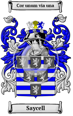 Saycell Family Crest/Coat of Arms