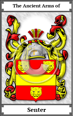 Senter Family Crest Download (JPG) Book Plated - 600 DPI