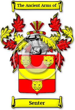 Senter Family Crest Download (JPG) Legacy Series - 600 DPI