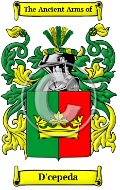D'cepeda Family Crest/Coat of Arms