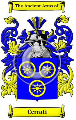 Cerrati Family Crest/Coat of Arms