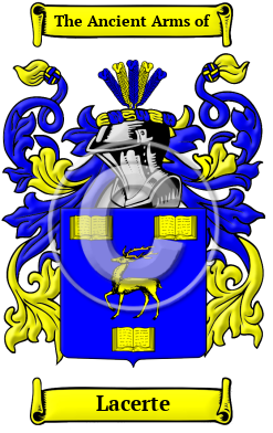 Lacerte Family Crest/Coat of Arms