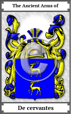 De cervantes Family Crest Download (JPG) Book Plated - 150 DPI