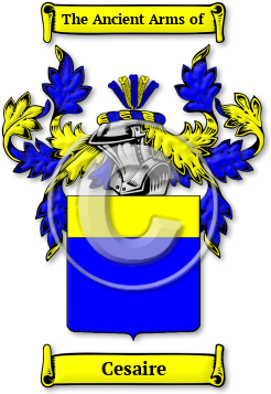 Cesaire Family Crest Download (JPG) Legacy Series - 600 DPI