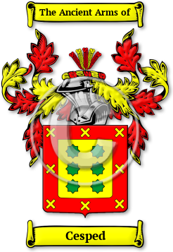 Cesped Family Crest Download (jpg) Legacy Series - 150 DPI