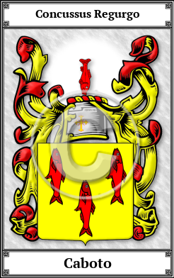 Caboto Family Crest Download (JPG)  Book Plated - 150 DPI