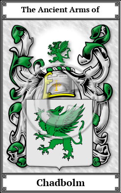 Chadbolm Family Crest Download (JPG)  Book Plated - 150 DPI