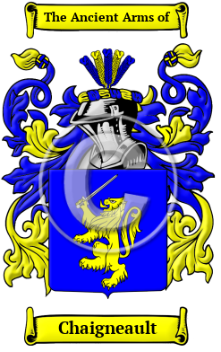 Chaigneault Family Crest/Coat of Arms