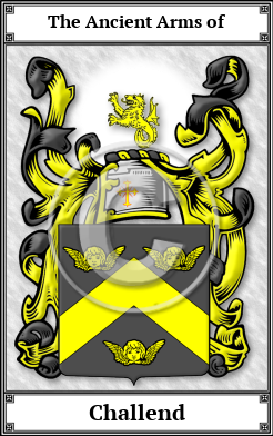 Challend Family Crest Download (JPG)  Book Plated - 150 DPI