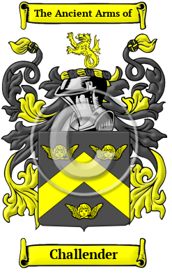 Challender Family Crest/Coat of Arms