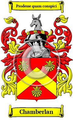 Chamberlan Family Crest/Coat of Arms