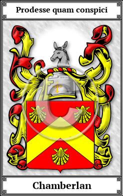 Chamberlan Family Crest Download (JPG)  Book Plated - 150 DPI