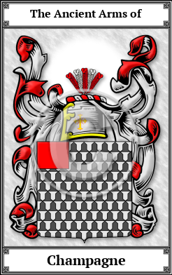 Champagne Family Crest Download (JPG)  Book Plated - 150 DPI