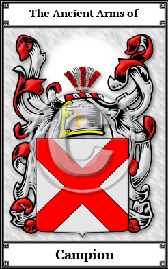 Campion Family Crest Download (JPG) Book Plated - 600 DPI