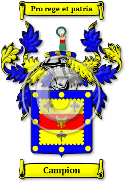 Campion Family Crest Download (jpg) Legacy Series - 150 DPI
