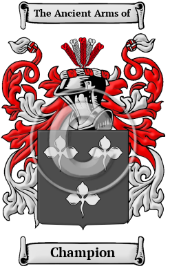 Champion Name Meaning, Family History, Family Crest & Coats of Arms