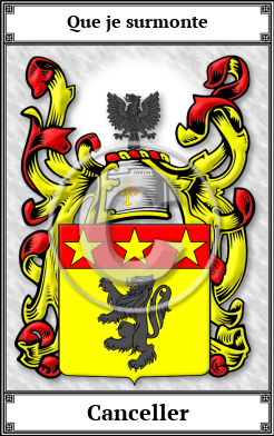 Canceller Family Crest Download (JPG)  Book Plated - 150 DPI