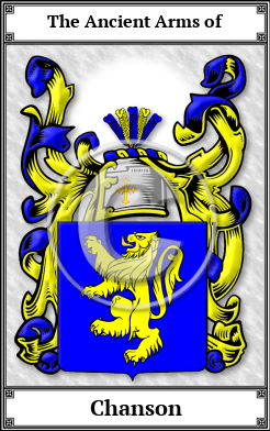 Chanson Family Crest Download (JPG)  Book Plated - 150 DPI