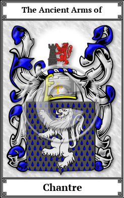 Chantre Family Crest Download (JPG)  Book Plated - 150 DPI