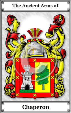 Chaperon Family Crest Download (JPG)  Book Plated - 150 DPI