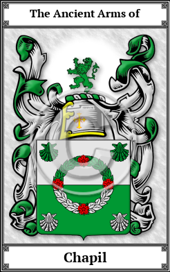 Chapil Family Crest Download (JPG)  Book Plated - 150 DPI
