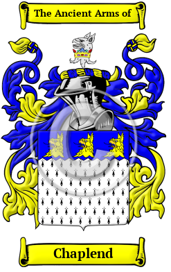 Chaplend Family Crest/Coat of Arms