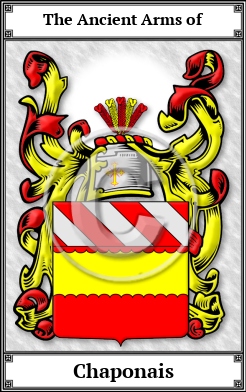 Chaponais Family Crest Download (JPG)  Book Plated - 150 DPI