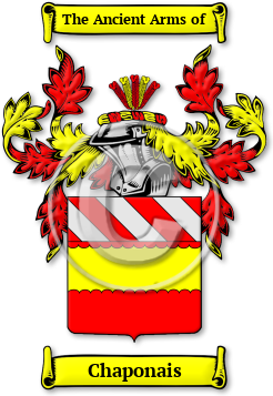 Chaponais Family Crest Download (jpg) Legacy Series - 150 DPI