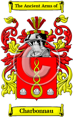 Charbonnau Family Crest/Coat of Arms