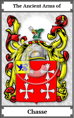 Chasse Family Crest Download (JPG)  Book Plated - 150 DPI