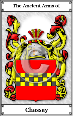 Chassay Family Crest Download (JPG) Book Plated - 600 DPI